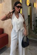 Halter Yaka Yelekli Modal Takım 10144 resmi